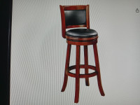 (new in box) 2 boraam augusta extra tall swivel bar stool-black