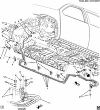 GM AUXILIARY AIR CONDITIONING AC REFRIGERANT HOSE LINES (8902492