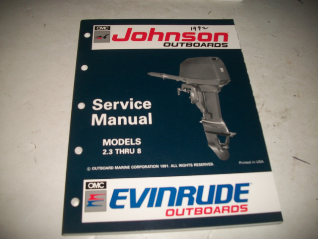1992-1993 JOHNSON-EVINRUDE SERVICE MANUALS in Boat Parts, Trailers & Accessories in Belleville - Image 3