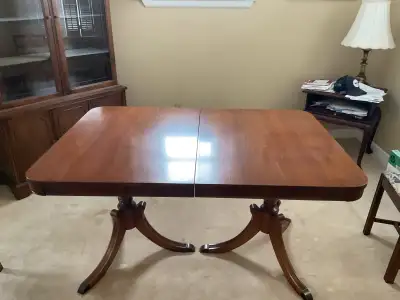 Dining room table and Hutch and four chairs , View more