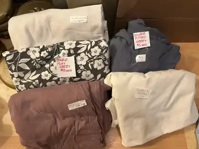 Double (full) sheets for double bed $5-$20 plus more, View more