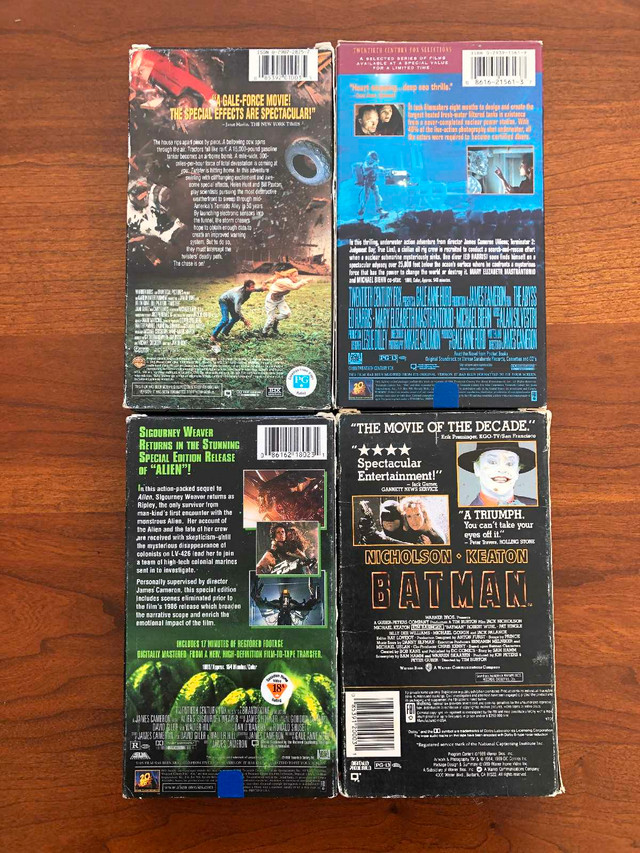 VHS movies Batman, The Abyss, Aliens, Twister in CDs, DVDs & Blu-ray in Oakville / Halton Region - Image 2