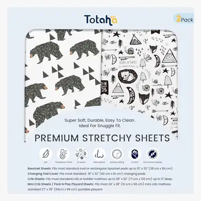 ️ TotAha Premium Crib Sheets – Ultra Soft & Long-Lasting, View more