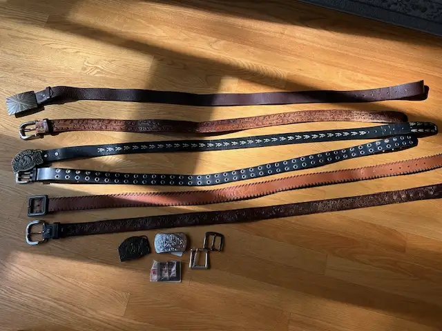 Men's leather belts, buckles in Men's in Saskatoon - Image 2
