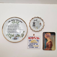 Small Decorative Wall Plates, Tile, Tray – $2 each