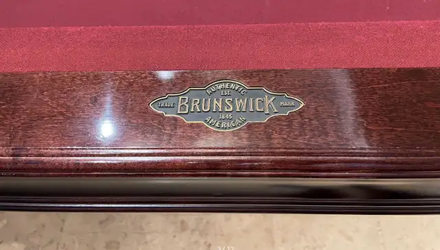 Brunswick Brookstone Used 8′ Slate Pool Table in Toys & Games in Kitchener / Waterloo - Image 4