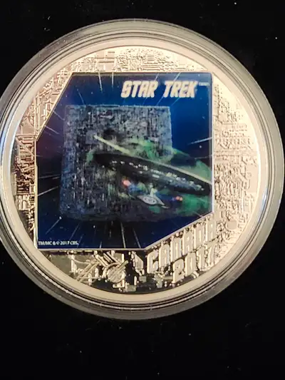 2017 RCM Star Trek Borg Cube 1-oz pure silver coin, View more