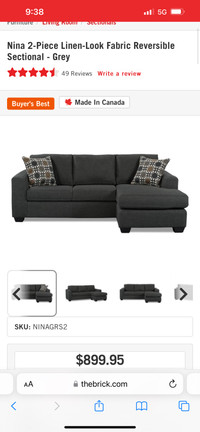 Gorgeous Brick Reversible Sectional 