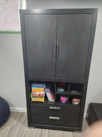 Black storage cabinet & tv stand