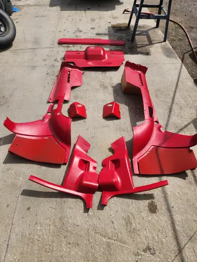 RED PANELS AS PICTURED $450 RED SEAT BELT SET EXTRA $250 SILL PLATES AND KICK PANELS EXTRA $150 BOND...
