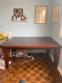 Ashley furniture hard wood dining room table