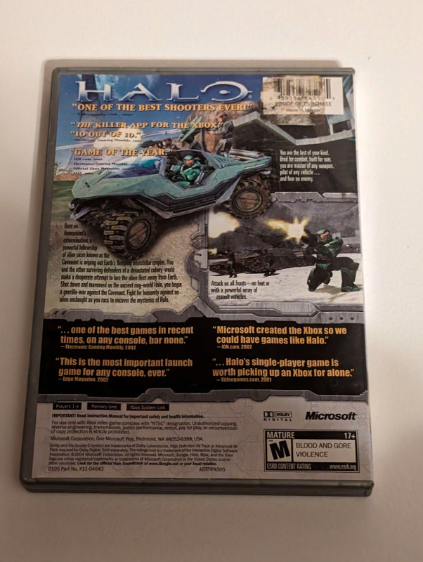 Halo Combat Evolved Platinum Hits (Xbox) (Used) in Older Generation in Kitchener / Waterloo - Image 2