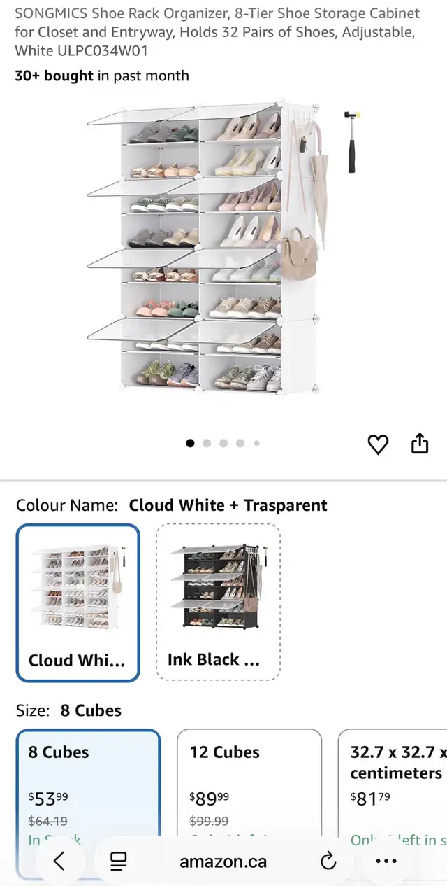 SONGMICS 8-Tier Shoe Rack Organizer in Storage & Organization in Oshawa / Durham Region - Image 10