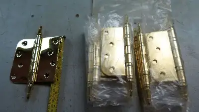 Charnières pentures portes en laiton massif/solid brass hinges, View more