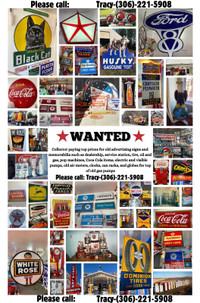 Wanted old advertising signs 