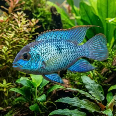 Electric Blue Acara for Rehoming , View more