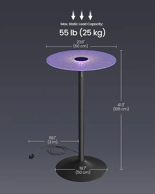 Bar Tables,  Round Cocktail Tables with Multi-Colored Lights and in Other Tables in Markham / York Region - Image 3
