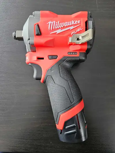Brand new Milwaukee M12 Fuel 1/2" Stubby impact Wrench +Battery, View more