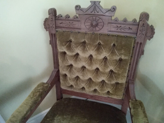 Victorian Eastlake Chairs - 7 in Arts & Collectibles in Kawartha Lakes - Image 3