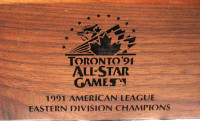 Toronto Blue Jays '91 All-Star Game.  Solid Walnut Jewelry Box.