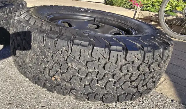 4 winter tires on steel rims - BF Goodrich All-Terrain KO2 in Tires & Rims in Peterborough - Image 3