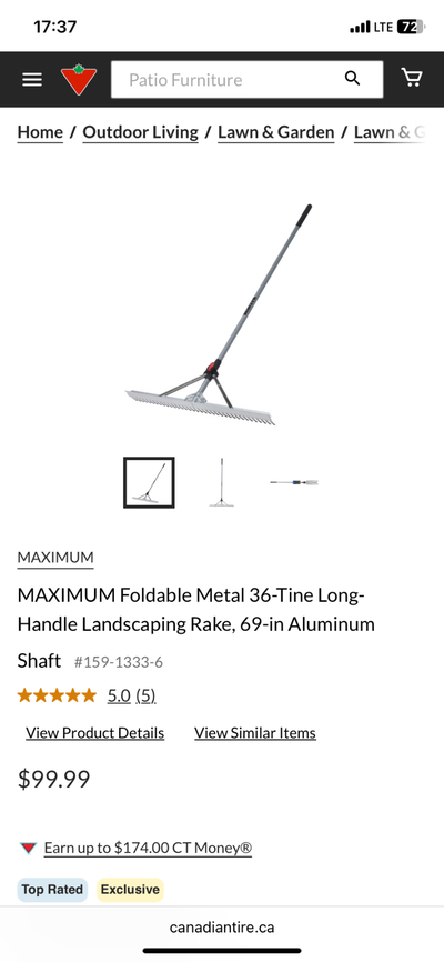 garden leveling rake 36", View more