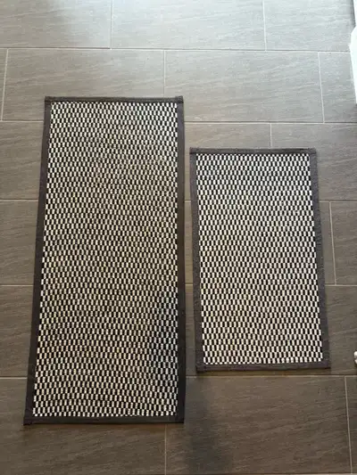 Rug set with rubber backing, View more