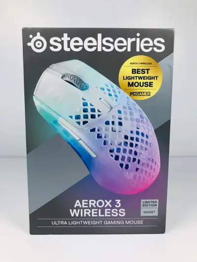 Ghost Limited Edit SteelSeries Aerox 3 Wireless RGB Gaming Mouse, View more