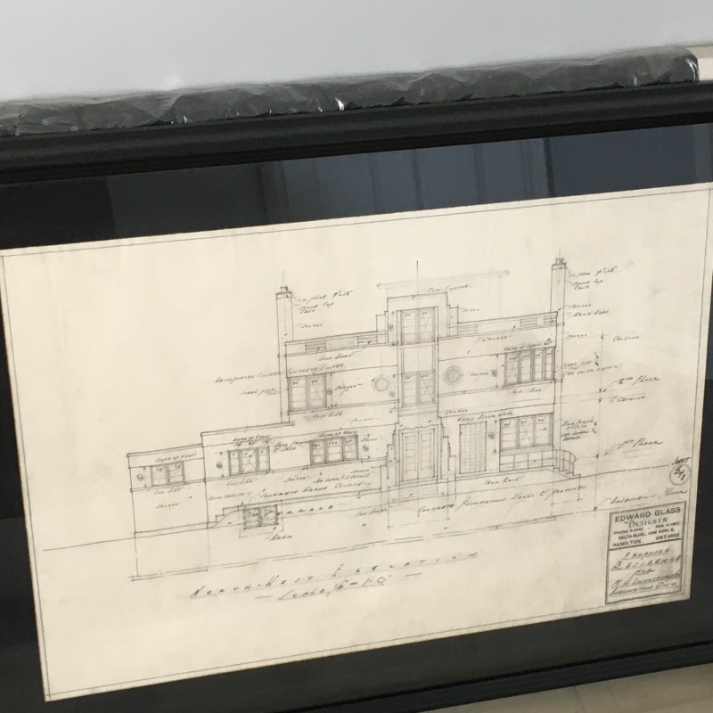 1930s Hand drawn NW & SE Elevations of The Burlington Boathouse Arts & Collectibles Oakville