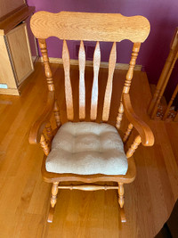 Solid Oak heavy Rocking Chair