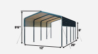 Industrial 12’ x 20’ Metal Shed Carport • brand new•