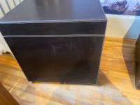Faux leather end table / storage box