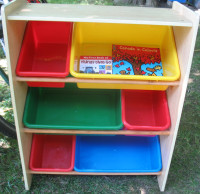 Toy organizer with 6 bins