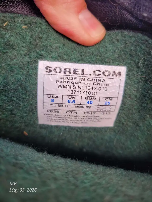 SOREL WOMEN'S HEAVY-DUTY BOOTS, Size 8 in Women's - Shoes in Calgary - Image 6