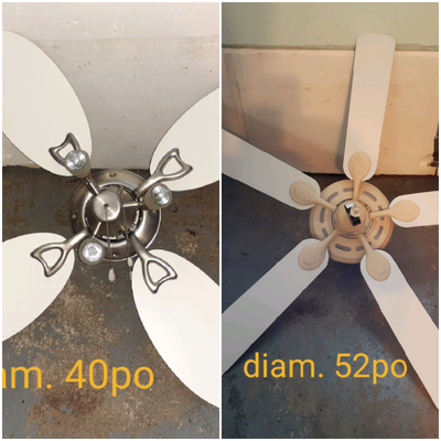 Ventillateur plafond avec ou sans remote control, View more