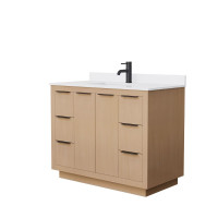 BRAND NEW  42" Single Vanity, White Marble top on CLEARANCE SALE