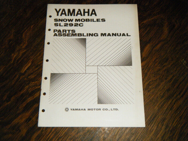 Yamaha SL 292C  Snowmobiles Parts Assembling Manual in Other in Oakville / Halton Region