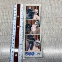 Vintage MTS  Photo Booth Pics with Morty Bison Fridge Magnet