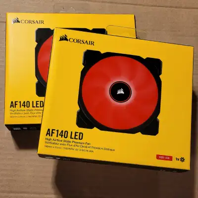 BNIB Corsair AF140 LED PC case fans x2, View more