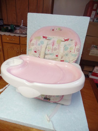 Pink Baby High Chair with Removable Food Tray