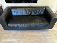 Sofa. Black leather