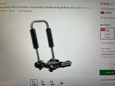 Folding J-Stacker Kayak Racks, View more