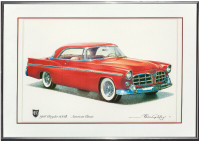1956 Chrysler 300B advertisement/Color print, Framed. Perfect