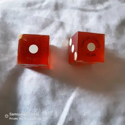 ~18.5mm. Price includes both. Red semi-translucent satin finish, white dots, black print, straight e...