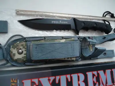 Large hunting knife, survival knife, camping knife, fishing knife etc. 6.5 inch blade, 12+ full tang...