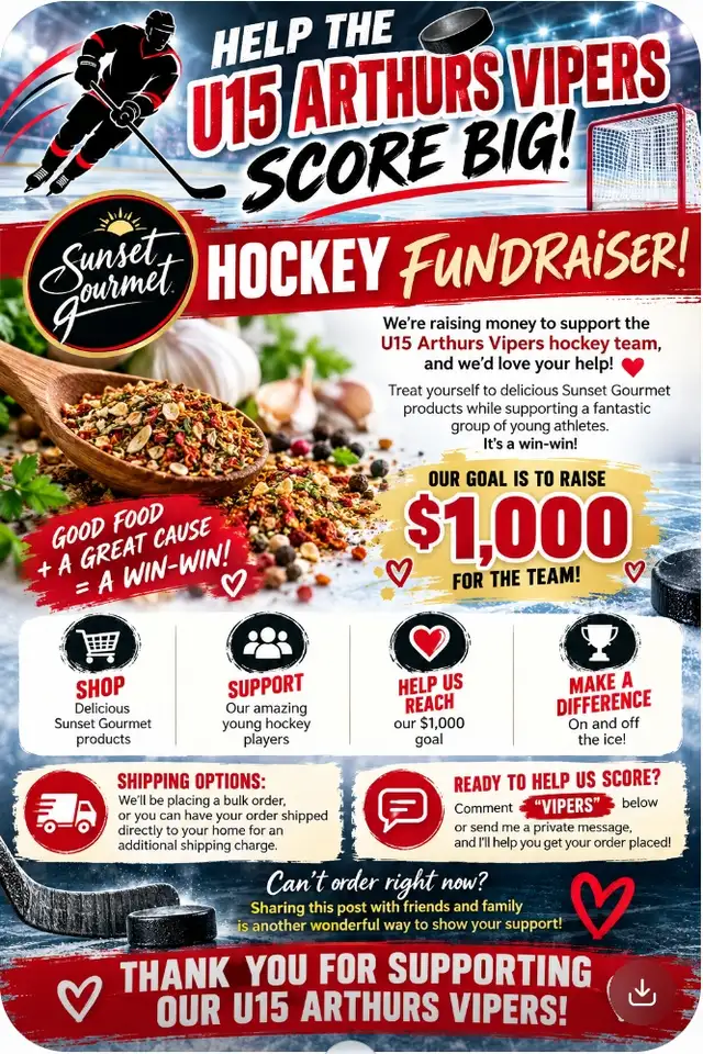 Sunset Gourmet Hockey Fundraiser
