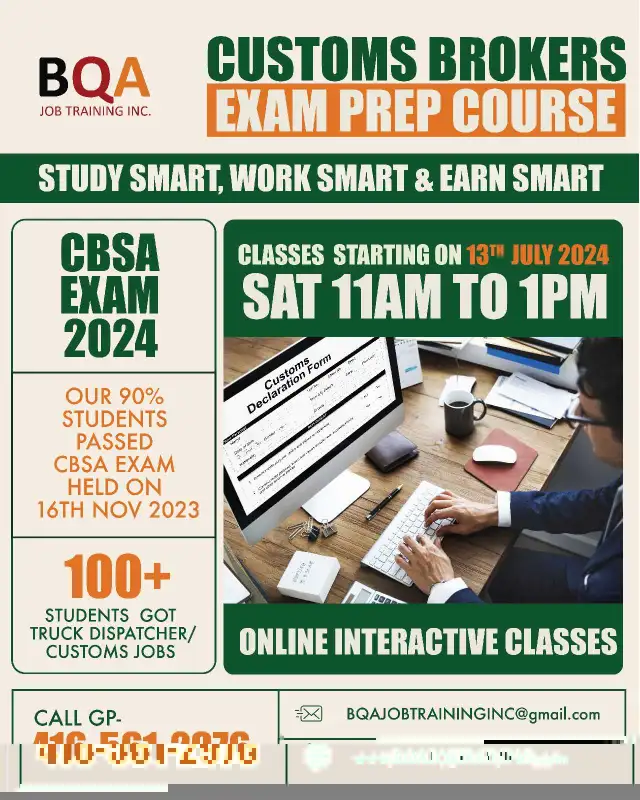 CUSTOMS PROFESSIONAL EXAM PREP COURSE 13JUL2464661858051202121