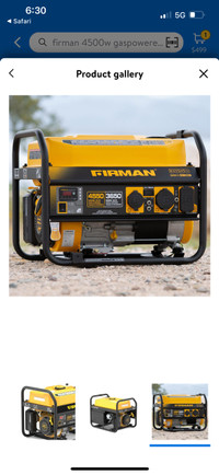 Brand new 4550W fireman generator for sale.