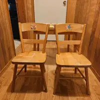 Vintage 1970's Children's Table & 2 Chairs with Vintage Stickers