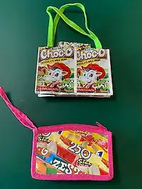 repurposed milk and juice pouch purses